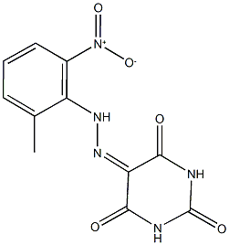 2,4,5,6(1H,3H)-pyrimidinetetrone 5-({2-nitro-6-methylphenyl}hydrazone) 结构式