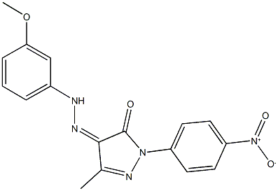 1-{4-nitrophenyl}-3-methyl-1H-pyrazole-4,5-dione 4-[(3-methoxyphenyl)hydrazone]|