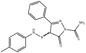 4-[(4-methylphenyl)hydrazono]-5-oxo-3-phenyl-4,5-dihydro-1H-pyrazole-1-carbothioamide,314760-10-6,结构式