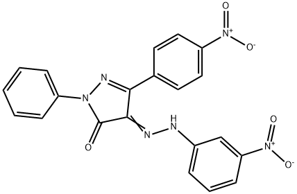 3-{4-nitrophenyl}-1-phenyl-1H-pyrazole-4,5-dione 4-({3-nitrophenyl}hydrazone) Structure