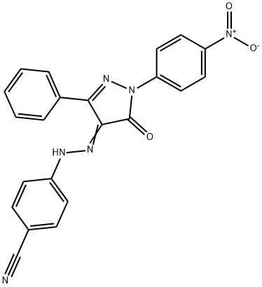 4-[2-(1-{4-nitrophenyl}-5-oxo-3-phenyl-1,5-dihydro-4H-pyrazol-4-ylidene)hydrazino]benzonitrile,314761-56-3,结构式