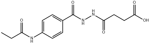 4-oxo-4-{2-[4-(propionylamino)benzoyl]hydrazino}butanoic acid Structure