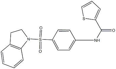 N-[4-(2,3-dihydro-1H-indol-1-ylsulfonyl)phenyl]-2-thiophenecarboxamide Structure