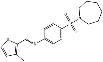 4-(1-azepanylsulfonyl)-N-[(3-methyl-2-thienyl)methylene]aniline Struktur