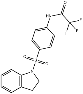 N-[4-(2,3-dihydro-1H-indol-1-ylsulfonyl)phenyl]-2,2,2-trifluoroacetamide Struktur