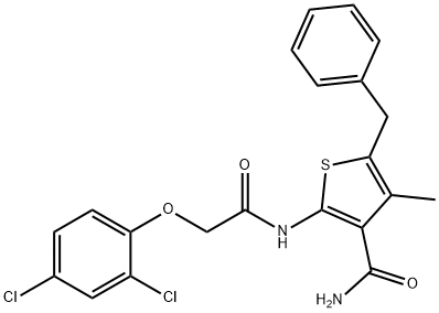 5-benzyl-2-{[(2,4-dichlorophenoxy)acetyl]amino}-4-methyl-3-thiophenecarboxamide Structure