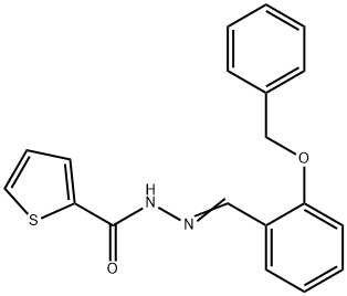 N'-[2-(benzyloxy)benzylidene]-2-thiophenecarbohydrazide 化学構造式