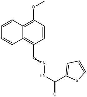N'-[(4-methoxy-1-naphthyl)methylene]-2-thiophenecarbohydrazide,314764-56-2,结构式