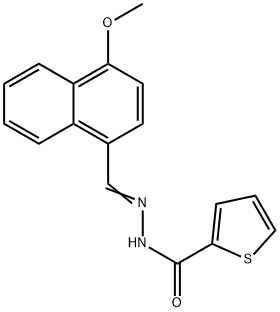 N'-[(4-methoxy-1-naphthyl)methylene]-2-thiophenecarbohydrazide Structure