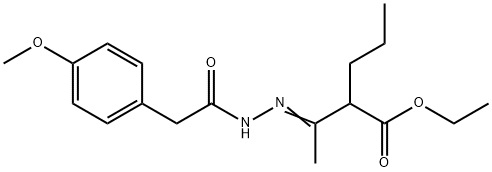 314764-70-0 ethyl 2-{N-[(4-methoxyphenyl)acetyl]ethanehydrazonoyl}pentanoate