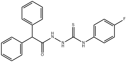 2-(diphenylacetyl)-N-(4-fluorophenyl)hydrazinecarbothioamide Structure