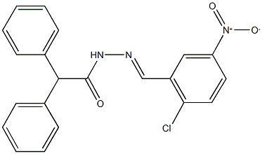N'-{2-chloro-5-nitrobenzylidene}-2,2-diphenylacetohydrazide Structure