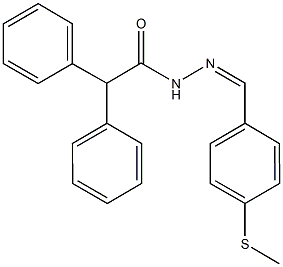 N'-[4-(methylsulfanyl)benzylidene]-2,2-diphenylacetohydrazide Structure