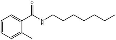 N-heptyl-2-methylbenzamide Struktur