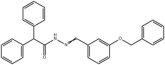 N'-[3-(benzyloxy)benzylidene]-2,2-diphenylacetohydrazide Struktur