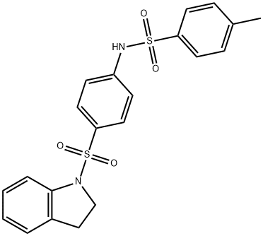 N-[4-(2,3-dihydro-1H-indol-1-ylsulfonyl)phenyl]-4-methylbenzenesulfonamide 化学構造式