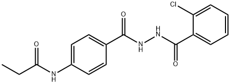 N-(4-{[2-(2-chlorobenzoyl)hydrazino]carbonyl}phenyl)propanamide Structure