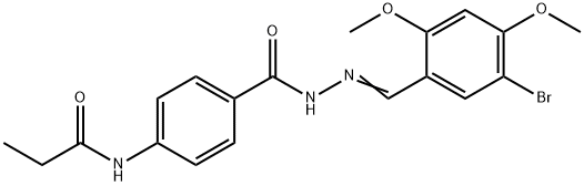 N-(4-{[2-(5-bromo-2,4-dimethoxybenzylidene)hydrazino]carbonyl}phenyl)propanamide Structure