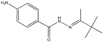 4-amino-N'-(1,2,2-trimethylpropylidene)benzohydrazide Structure