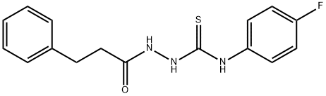 N-(4-fluorophenyl)-2-(3-phenylpropanoyl)hydrazinecarbothioamide Struktur