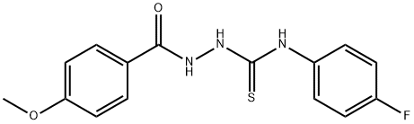 N-(4-fluorophenyl)-2-(4-methoxybenzoyl)hydrazinecarbothioamide Struktur