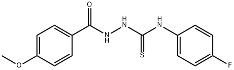 N-(4-fluorophenyl)-2-(4-methoxybenzoyl)hydrazinecarbothioamide,314766-56-8,结构式