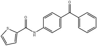 N-(4-benzoylphenyl)-2-thiophenecarboxamide Struktur