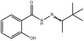 2-hydroxy-N'-(1,2,2-trimethylpropylidene)benzohydrazide Struktur