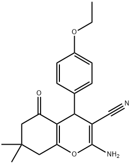 2-amino-4-(4-ethoxyphenyl)-7,7-dimethyl-5-oxo-5,6,7,8-tetrahydro-4H-chromene-3-carbonitrile Structure