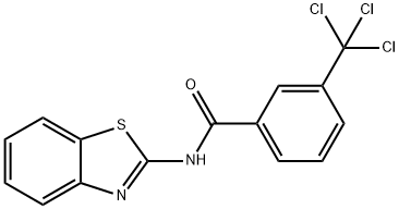 N-(1,3-benzothiazol-2-yl)-3-(trichloromethyl)benzamide 化学構造式