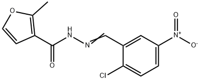 N'-{2-chloro-5-nitrobenzylidene}-2-methyl-3-furohydrazide 结构式