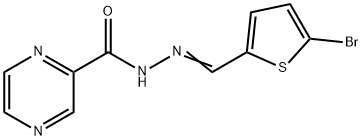 N'-[(5-bromo-2-thienyl)methylene]-2-pyrazinecarbohydrazide Struktur