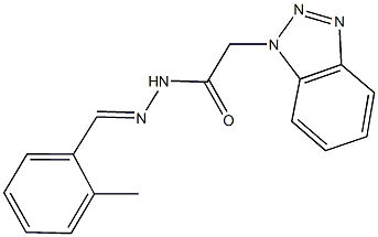 2-(1H-1,2,3-benzotriazol-1-yl)-N'-(2-methylbenzylidene)acetohydrazide Struktur