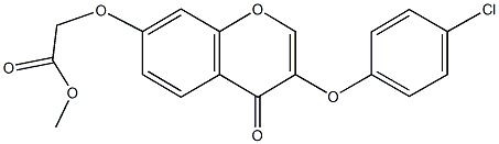 methyl ({3-[(4-chlorophenyl)oxy]-4-oxo-4H-chromen-7-yl}oxy)acetate Structure