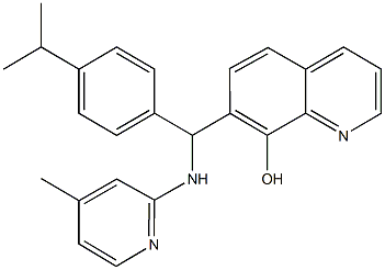 7-{(4-isopropylphenyl)[(4-methyl-2-pyridinyl)amino]methyl}-8-quinolinol Struktur