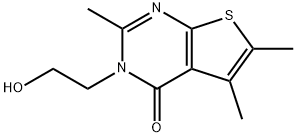 3-(2-hydroxyethyl)-2,5,6-trimethylthieno[2,3-d]pyrimidin-4(3H)-one,315239-29-3,结构式