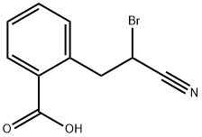 2-(2-bromo-2-cyanoethyl)benzoic acid Struktur