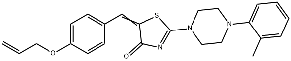 5-[4-(allyloxy)benzylidene]-2-[4-(2-methylphenyl)-1-piperazinyl]-1,3-thiazol-4(5H)-one,315241-90-8,结构式