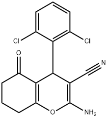 315245-10-4 2-amino-4-(2,6-dichlorophenyl)-5-oxo-5,6,7,8-tetrahydro-4H-chromene-3-carbonitrile