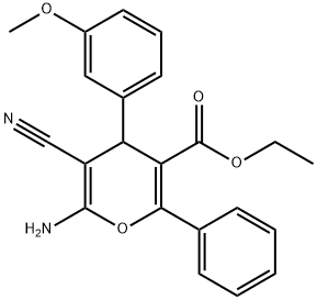 315246-56-1 ethyl 6-amino-5-cyano-4-(3-methoxyphenyl)-2-phenyl-4H-pyran-3-carboxylate