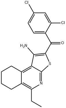 (1-amino-5-ethyl-6,7,8,9-tetrahydrothieno[2,3-c]isoquinolin-2-yl)(2,4-dichlorophenyl)methanone 结构式
