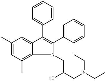 1-(diethylamino)-3-(5,7-dimethyl-2,3-diphenyl-1H-indol-1-yl)-2-propanol,315247-73-5,结构式