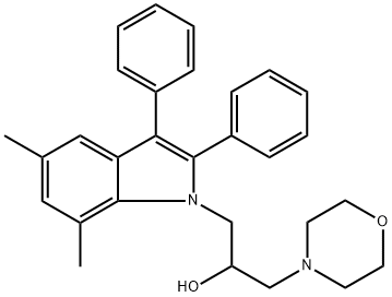 1-(5,7-dimethyl-2,3-diphenyl-1H-indol-1-yl)-3-(4-morpholinyl)-2-propanol Structure