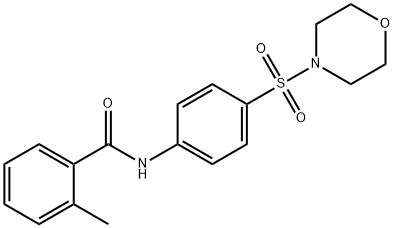 2-methyl-N-[4-(4-morpholinylsulfonyl)phenyl]benzamide 化学構造式