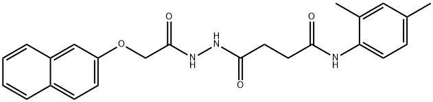 N-(2,4-dimethylphenyl)-4-{2-[(2-naphthyloxy)acetyl]hydrazino}-4-oxobutanamide Structure