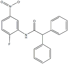 N-{2-fluoro-5-nitrophenyl}-2,2-diphenylacetamide Structure