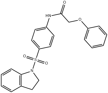 N-[4-(2,3-dihydro-1H-indol-1-ylsulfonyl)phenyl]-2-phenoxyacetamide Structure