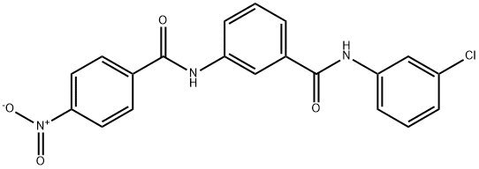 N-(3-chlorophenyl)-3-({4-nitrobenzoyl}amino)benzamide 结构式