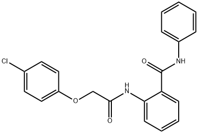 2-{[(4-chlorophenoxy)acetyl]amino}-N-phenylbenzamide 化学構造式