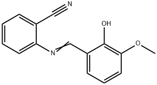 2-[(2-hydroxy-3-methoxybenzylidene)amino]benzonitrile Struktur